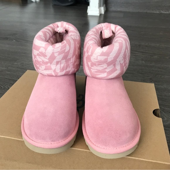 Ugg classic jersey stripe mini boot - Picture 2 of 7